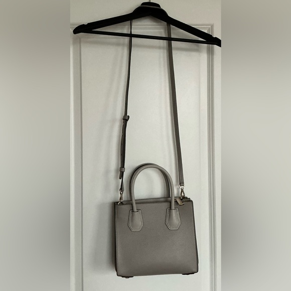 Michael Kors Mecer Medium Pebble Leather Satchel : - Picture 7 of 8